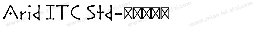 Arid ITC Std字体转换